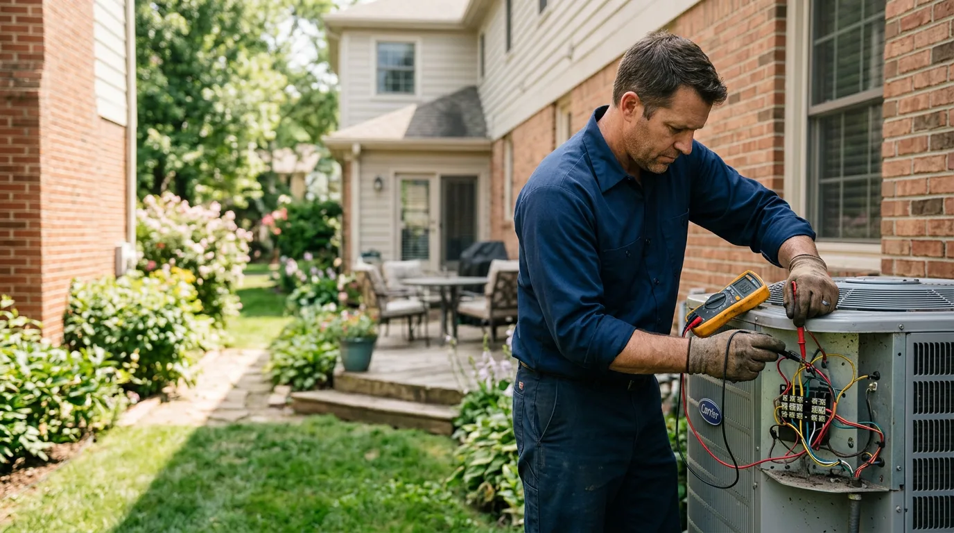 HVAC technician working near Saltillo, PA